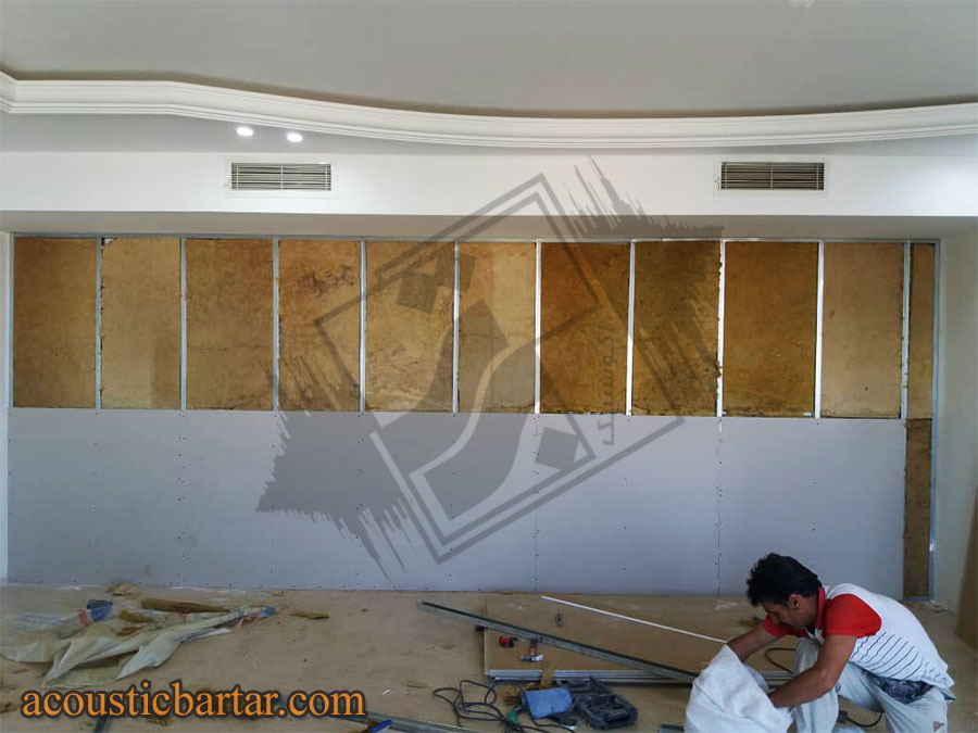 عایق صوتی دیوار مشترک